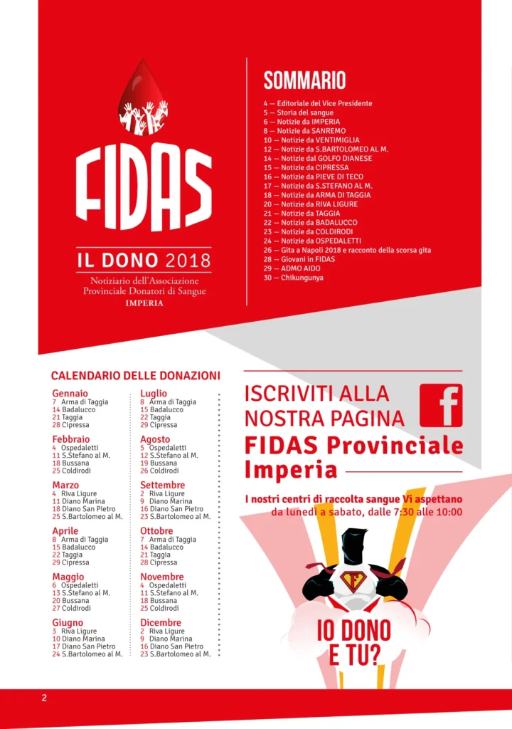 Fidas Donatori di Sangue - Realizzazioni di materiali grafici
